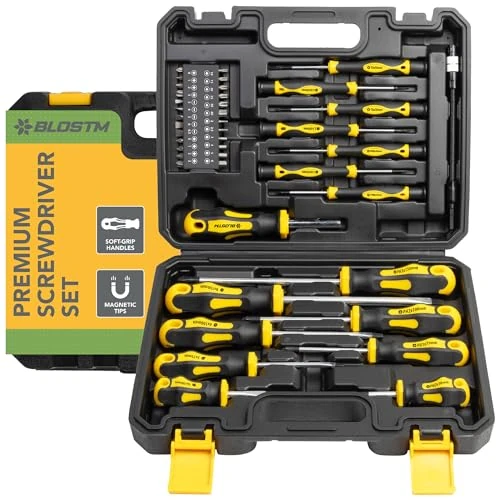 Oferta limitada: BLOSTM Juego Destornilladores Profesionales con Puntas Magnéticas - 42pcs Empuñadura Cómoda, Cabezas Planas de Destornillador Phillips y Estuche de Almacenamiento de 34.99 € a 34.99 € (ahorro 0.00%)