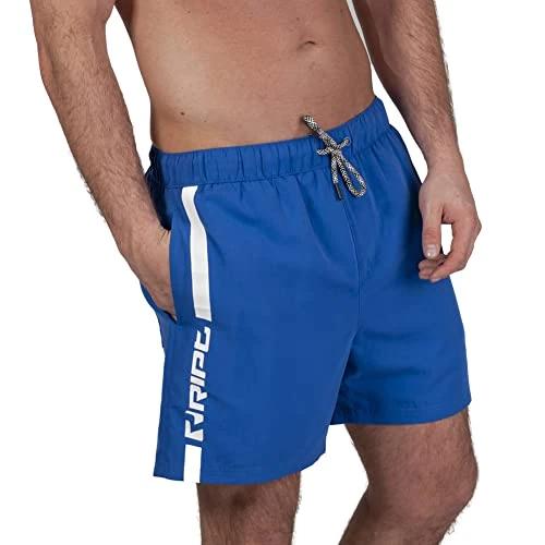 Offerta a tempo: RIPT Costume da Bagno Uomo UV 50, Bianco/Blu Reale, M | Protezione solare UV 50, Asciugatura Rapida, tessuto leggero e traspirante, vita elasticizzata, fodera mesh, abbigliamento - 0.00% da 14.56 € a 14.56 €