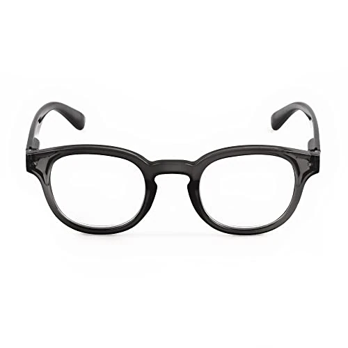 Offerta a tempo: Contacta, Hipstyle Bebop, Occhiali da Lettura per Uomo e Donna, Occhiali Classici e Colorati, Montatura con Aste Flex, Colore Grigio, Diottrie +1,00, Confezione con Sacchetto Portaocchiali, 27g - 31% da 12.42 € a 8.53 €