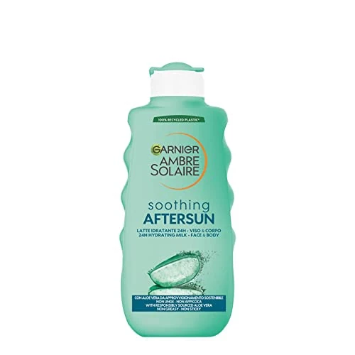 Offerta a tempo: Garnier Ambre Solaire Latte Doposole, Per Viso e Corpo, Effetto Rinfrescante e Pelle Nutrita, Ideale per Tutti i Tipi di Pelle, Arricchito con Aloe Vera, 200ml - 42% da 11.19 € a 6.45 €
