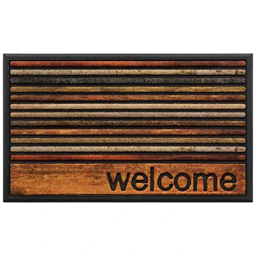 Offerta a tempo: REDS Zerbinando - zerbino Magic cm. 45x75 Fondo in Gomma Antiscivolo, Superficie stampata, Bordo antinciampo. Effetto Tridimensonale - RIGHE - 0.00% da 24.90 € a 24.90 €