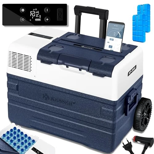 Offerta a tempo: KESSER® Compressore Box congelatore elettrico Congelatore 42 litri, con controllo APP connessione USB 12/24 V 230V, +Telescopico Ruote Frigorifero raffreddamento a -20 ° C per auto, camion, barca - 0.00% da 187.80 € a 187.80 €