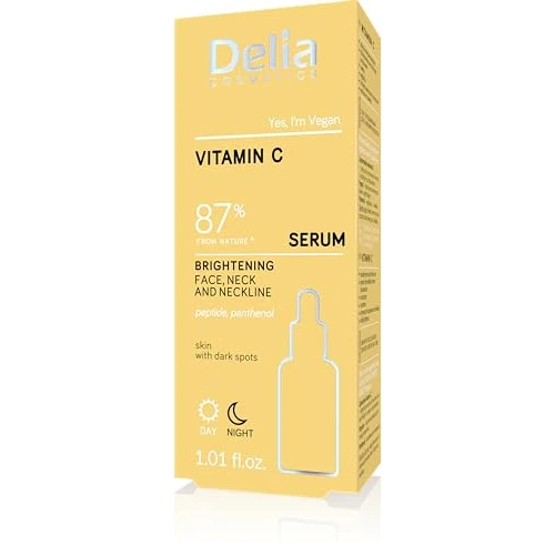 Offerta a tempo: Delia Cosmetics - Siero illuminante - Vitamina C - Pelle con iperpigmentazione - Uniforma il colorito della pelle, illumina - leviga. Idratante - Vegano - 30ml - 11% da 4.60 € a 4.10 €