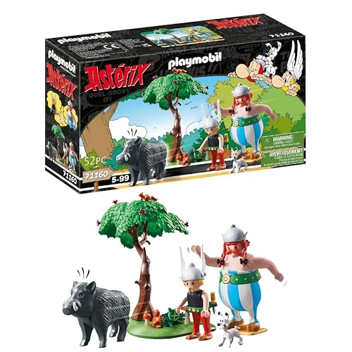Offre limitée : Playmobil 71160 Astérix : La Chasse au Sanglier - avec Les Gaulois Astérix, Obélix, Idéfix Le fidèle Compagnon d'Obélix et Un Sanglier - Dès 5 Ans de 22.49 € à 12.58 € (44% de remise)