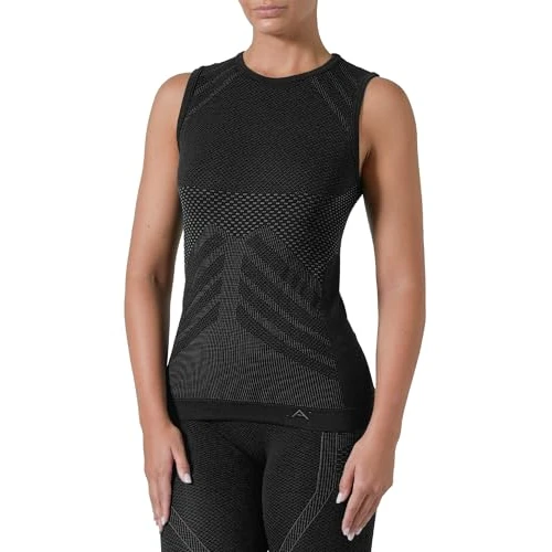 Offerta a tempo: Risalti Maglia Termica Donna Smanicato Energy - Maglia Tecnica Donna Traspirante, Canotta Compressione, Intimo Termico Senza Etichette per Sci, Trekking, Running, Ciclismo - Made in Italy - 0.00% da 17.98 € a 17.98 €