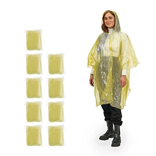 Offerta a tempo: Relaxdays Poncho Antipioggia, Set da 10 — 7% da 8,58 € a 8,00 €
