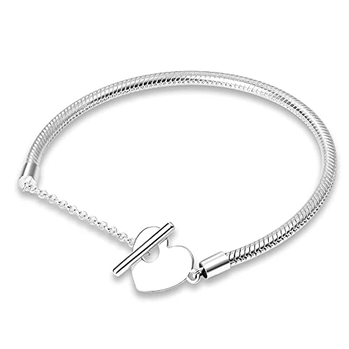 Oferta limitada: Pandach Pulsera de Mujer plata 925 Compatible con Abalorios, Serpiente Pulsera Compatible con Pandora Abalorios de 19.99 € a 8.54 € (ahorro 57%)