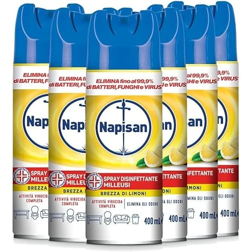 Offerta a tempo: Napisan - Spray Disinfettante Milleusi - 6 Pezzi x 400ml — 38% da 35,27 € a 21,99 €