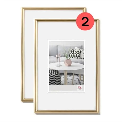 Limited offer: walther Design Picture Frame Gold 20 x 30 cm Twin Pack, Galeria Plastic Frame KG030HD from 26.09 EUR to 26.09 EUR (save 0%)