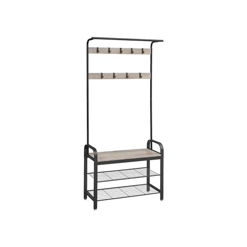 Offre limitée : VASAGLE Porte-Manteau avec Étagère à Chaussures, 4-en-1, Vestiaire de 55.99 € à 42.74 € (24% de remise)