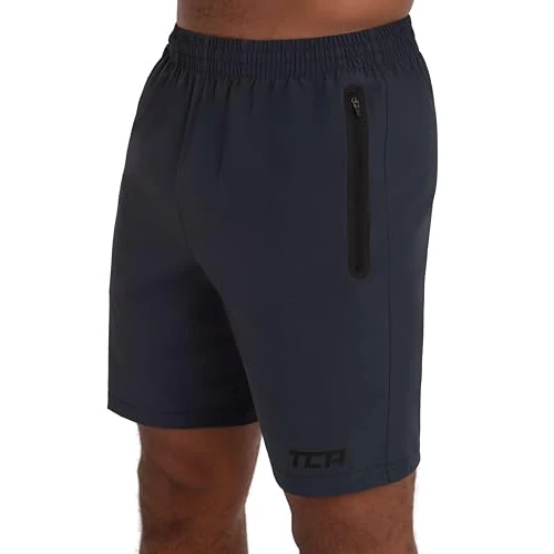 Offerta a tempo: TCA Elite Tech Pantaloncini Corti Uomo Sportivi da Corsa con Tasche Laterali con Zip - Grigio Scuro, M - 35% da 21.99 € a 14.24 €