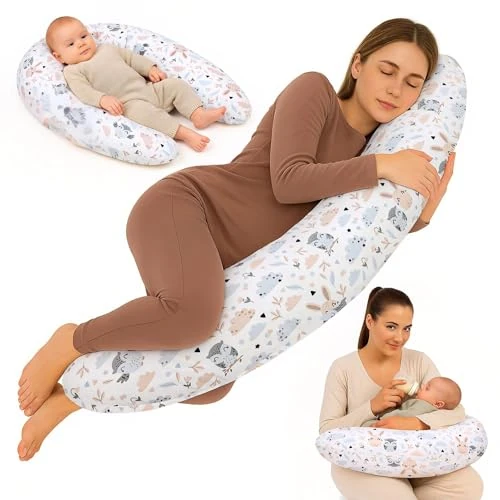 Totsy Baby Maternity And Nursing Pillow 190cm Body Support Cushion For Side Sleeping Perfect For Comfort And Relaxation Ideal For Expecting Mothers C Shape Oeko-Tex
