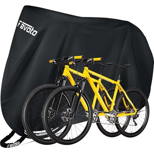 Tijdelijke aanbieding: Favoto Fietszeil Waterdicht Outdoor Oxford Stof Fietshoes voor MTB Mountain Racefiets Ebike Stofdicht Winddicht Zonwering Krasbestendig 200x70x110CM Zwart van 12.99 € naar 12.99 € (0.00% korting)