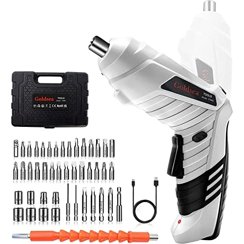 Offre limitée : Goldsea Tournevis sans fil et tournevis rotatif à 90 degrés avec batterie rechargeable et lumière LED pour bricolage à la maison de 25.99 € à 25.99 € (0.00% de remise)