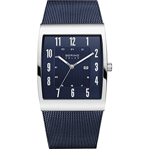 Limited-time offer: BERING Men Analog Solar Collection Watch with Stainless Steel Strap & Sapphire crystal 16433-307, Blue/Silver, 33 mm from 162.06 £ to 162.06 £ (save 0.00%)