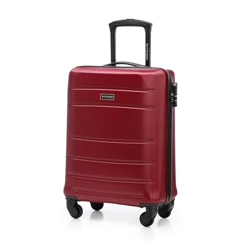 Beperkte aanbieding: WITTCHEN Globe Line Reiskoffer Handbagage Cabinebagage Rolkoffer Harde schaal van ABS met 4 draaiwielen Cijferslot Telescopisch handvat |Maat S Rood KLM/Transavia/easyJet/Corendon Dutch Airlines van 55.99 EUR naar 55.99 EUR (besparing 0%)