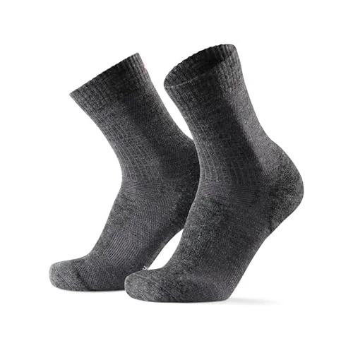 Offerta a tempo: DANISH ENDURANCE Calze Trekking Leggere in Lana Merino, Anti-Vesciche, da Uomo, Donna, Bambino, 1 o 5 Paia, Grigio, 39-42 — 29% da 27,95 € a 19,95 €