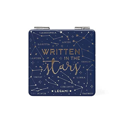 Offerta a tempo: Legami - Specchietto da Borsetta, con Specchio Ingranditore, senza Distorsioni, Ideale per la Borsetta e per il Viaggio, 6x6 cm, Tema Stars - 0% da 4.95 € a 4.95 €