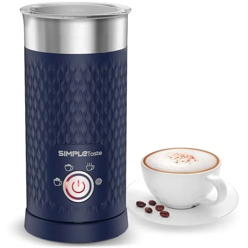 SIMPLETaste Montalatte elettrico 4 in 1, vaporizzatore automatico per latte caldo e freddo e scaldalatte per latte, cappuccino, macchiato
