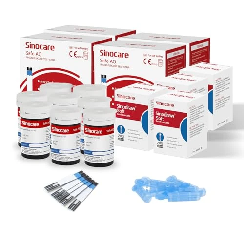 Offerta a tempo: Sinocare Strisce Glicemia Senza Codice, 200 Strisce Glicemiae e 200 Pungidito per Glicemia (Solo per AQ Smart&Voice) - 15% da 37.99 € a 32.29 €