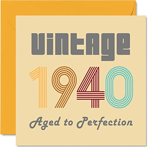 Offerta a tempo: Stuff4 Biglietto Auguri il 83° Compleanno Uomo Donna - Vintage 1940 Invecchiato allafezione - 83 Biglietti di Compleanno Divertenti Nonno Nonna Papà Mamma Zia Zio 145 mm Biglietto d'Auguri - 48% da 8.99 € a 4.63 €