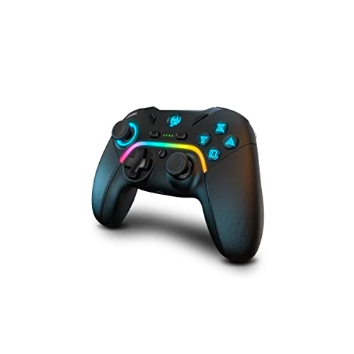 Offerta a tempo: KROM Gamepad KAYROS -NXKROMKAYROS- Alámbrico e inalámbrico, progettato per la competizione, botoni e macro configurabili, PC, SWITCH, ANDROID, LED RGB, smartphone soporte, nero - 0.00% da 39.90 € a 39.90 €