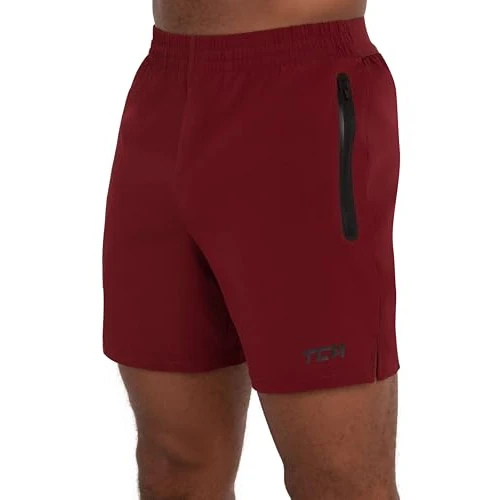 Offerta a tempo: TCA Elite Tech Pantaloncini Corti Uomo Sportivi da Corsa con Tasche Laterali con Zip - Marrone Scuro, L - 22% da 21.99 € a 17.14 €
