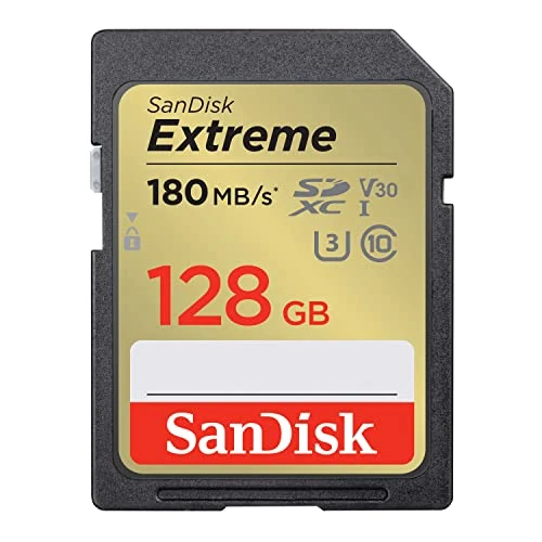 Limited-time offer: SANDISK Extreme SD Memory Card 128GB, Up to 180MB/s Read Speeds, UHS-I from 32.19 £ to 32.19 £ (save 0.00%)