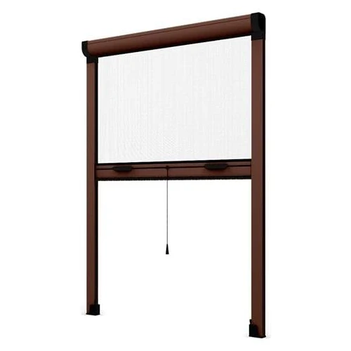Zanzariera a Rullo Riducibile Verticale fai da te in kit Vari Colori e Misure disponibili (160 x 160, Marrone)