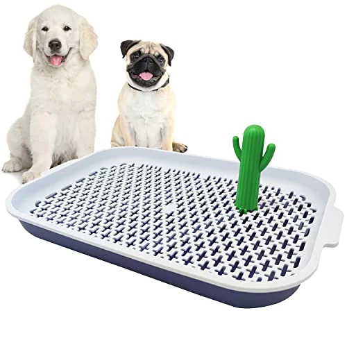 BPS Aseo Bandeja Sanitaria para Perros Reemplazable de Adiestramiento Inodoro Interior Aseo Mascotas Plástico 2 Tamaños M/L (M, Azul) BPS-5573AZ