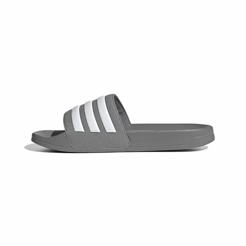 adidas Unisex Adilette Shower Slides, Grey Three / Cloud White / Grey Three, 48.5 EU