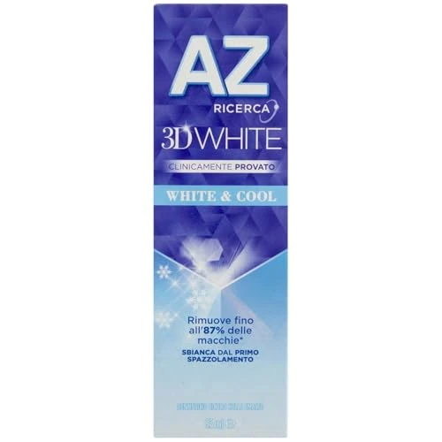 Offerta a tempo: AZ Dentifricio 3D White - White & Cool 65 Ml - 80% da 5.97 € a 1.21 €