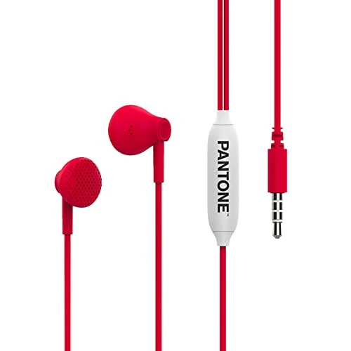 Offerta a tempo: Celly, Auricolari a Filo Linea Pantone, Cuffie In-Ear con Capsule a Goccia, Controllo da Remoto e Microfono Integrato, Lunghezza Cavo 1 m, Connettore Jack 3.5 mm, Red - 40% da 6.99 € a 4.20 €