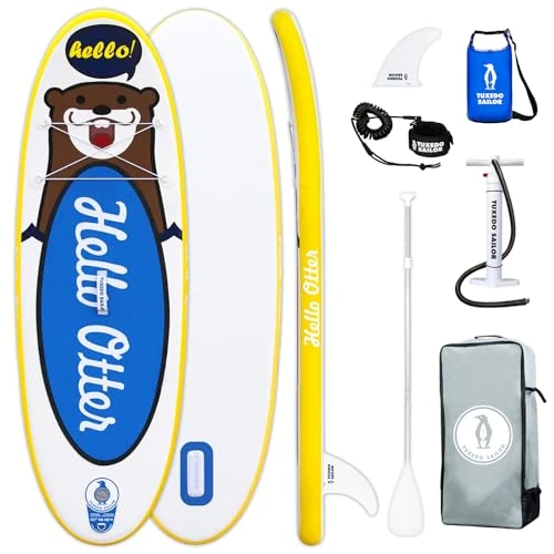 Tuxedo Sailor Tabla Paddle Surf Hinchable para Adultos y Niños 240/320/365 cm Padel Surf Hinchable con Accesorios, Stand Up Paddle Board Sup Ultraligera Tabla de Sup Inflatable