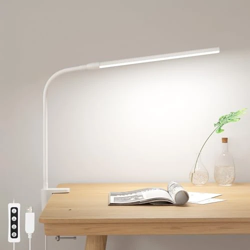 Oferta limitada: Lepro Lámpara Escritorio LED con Pinza, Flexo Escritorio Flexible 360°, Luz Lectura USB 54 LEDs 460LM, Regulable, 3 Modos Luz, 10 Nivel de Brillo, Lámpara Mesa para Oficina, Cabecera, Estudio, Blanco de 25.99 EUR a 22.09 EUR (ahorro 15%)