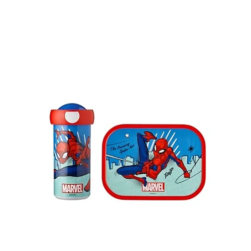 Mepal - Set da Pranzo Campus per Bambini con Bicchiere e Porta Pranzo - Per la Scuola - Lavabile in Lavastoviglie e Senza BPA - 300 ml + 750 ml - Spiderman