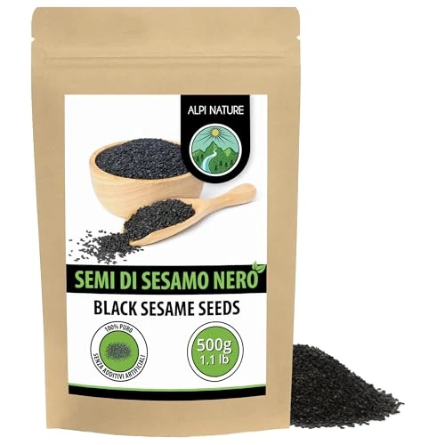 Offre limitée : Alpi Nature Graine de Sesame Noir 500g, Graines de Sesame Noir Crues pour la Cuisine et la Pâtisserie de 11.99 € à 11.99 € (0.00% de remise)