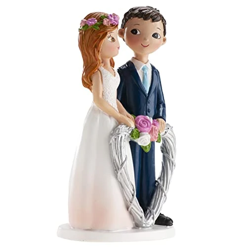 Offerta a tempo: dekora - Decorazione per Torte di Matrimonio -16 cm di altezza - Sposini per Torta Matrimonio - Cake topper Matrimonio - Statuine Sposi per torta Nuziale – Base adatta al contatto alimentare - 40% da 26.51 € a 15.99 €
