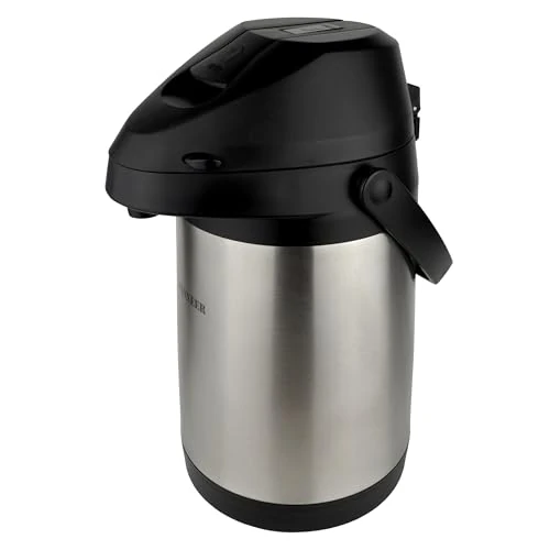 Oferta limitowana: Pioneer 3,0L Stainless Steel Lever Airpot, szczelny termos do gorących i zimnych napojów, łatwy w obsłudze dozownik napojów z pompką, odpowiedni na imprezy, z etykietą Kawa z 225.71 zł na 225.71 zł (oszczędź 0.00%)