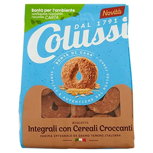 Offerta a tempo: Colussi - Biscotti Integrali con Cereali Croccanti - 500Gr. — 33% da 2,99 € a 1,99 €