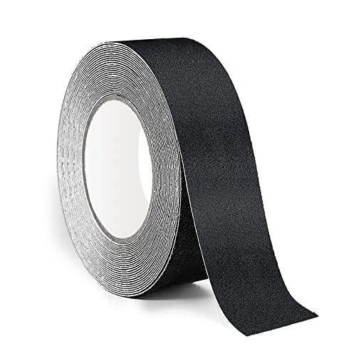 Tijdelijke aanbieding: Antislip plakband, antislipstrip met zelfklevend, antislipband voor trappen, treden, vloerbedekking, sterke antislipband, zelfklevend (2,5 cm x 20 m, zwart) van 17.99 € naar 17.99 € (0.00% korting)