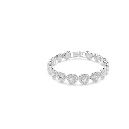 Offerta a tempo: Swarovski Ariana Grande x Bracciale Tennis, con Pavé di Cristalli Cry, Taglio Misto, Forma a Cuore, Chiusura a Scomparsa, Placcatura in Tonalitŕ Rodio, 16,8-21,8 cm, 1,9 cm - 22% da 220.00 € a 172.63 €