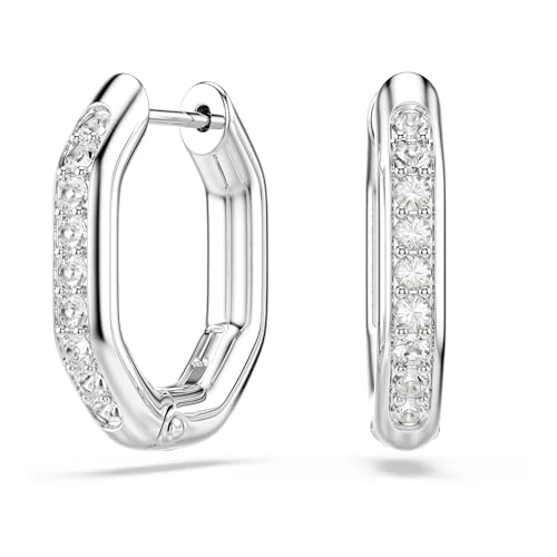 Tijdelijke aanbieding: Swarovski Dextera ringoorbellen, Achthoekige vorm, Ronde slijpvorm, Wit, Rodium toplaag van 106.90 € naar 106.90 € (0.00% korting)