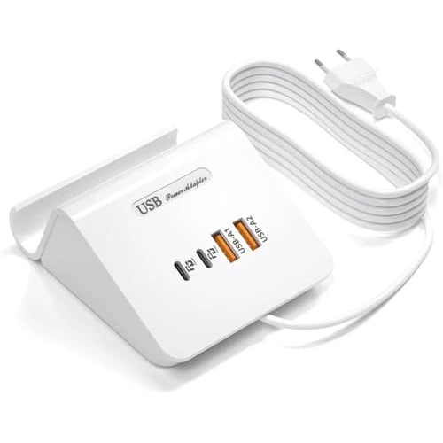 WUKUR 45 W Universal-Ladegerät PD 3.0 Schnellladung 4 Ports Schnellladestation für Apple iPhone iPad Galaxy Samsung Airpods Pixel Iwatch Redmi