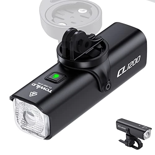 Offre limitée : Éclairage Vélo 1200 Lumens - Phares de Cyclisme étanches IPX6 Lampe Velo Rechargeable 5000mAh, Lumière de vélo Intelligente pour Les trajets Quotidiens/VTT, Prend en Charge l'installation Inverse de 54.99 € à 54.99 € (0.00% de remise)