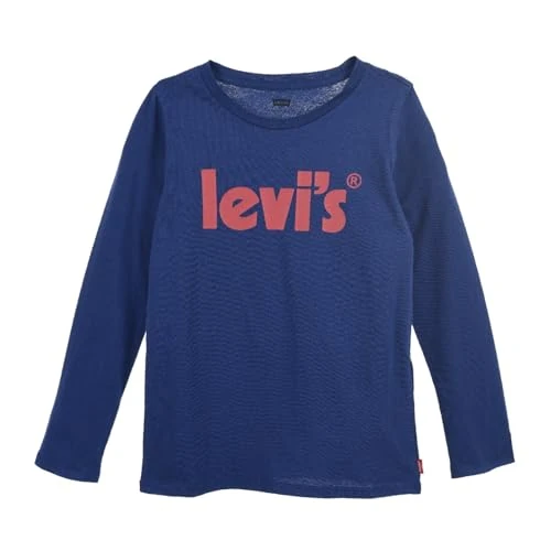 Levi's Kids ls poster logo top Mädchen Blau - Twilight Blue 4 Jahre