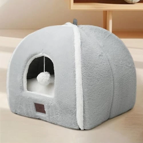 Limited-time offer: Cat Bed for Indoor Cats - Cat Cave Bed Cat House Cat Tent with Removable Washable Cushioned Pillow, Soft and Self Warming Kitten beds,Cat Beds & Furniture,for Small and Medium Pet Bed. from 37.74 £ to 37.74 £ (save 0.00%)