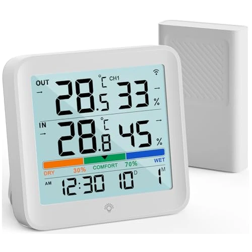 Offerta a tempo: VOCOO Termometro Igrometro Wireless Digitale Interno Esterno - 0.00% da 26.99 € a 26.99 €