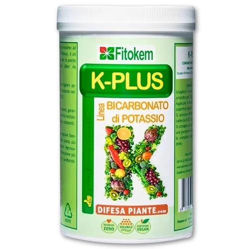 Offerta a tempo: Fitokem K Plus Bicarbonato di Potassio per Piante 1KG Fertilizzante Concime Orto Giardino Alberi da Frutto Universale Fungicida per Piante Naturale Puro contro Oidio Peronospora Bolla del Pesco - 0.00% da 19.32 € a 19.32 €
