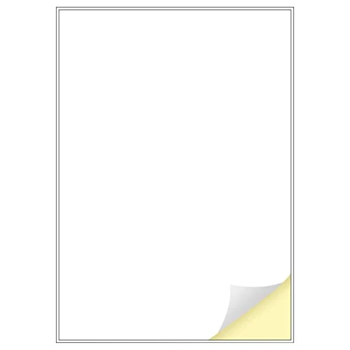 Creavvee 1 etichetta per foglio, 25 fogli A4, etichette bianche stampabili per stampanti laser/a getto d'inchiostro, prodotte in Europa, formato adesivo (A4) 297 x 210 mm